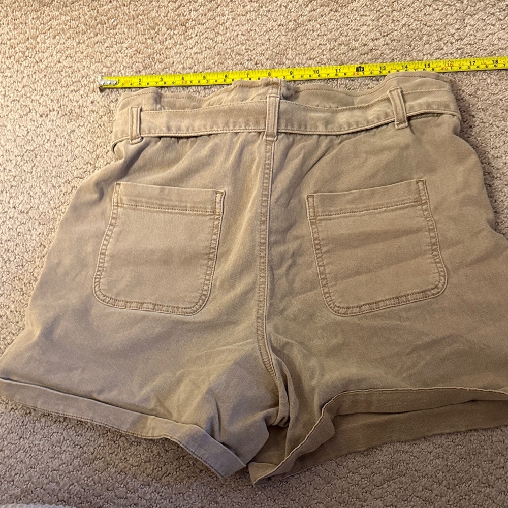LOFT High Waist Tan Shorts - Picture 4 of 4
